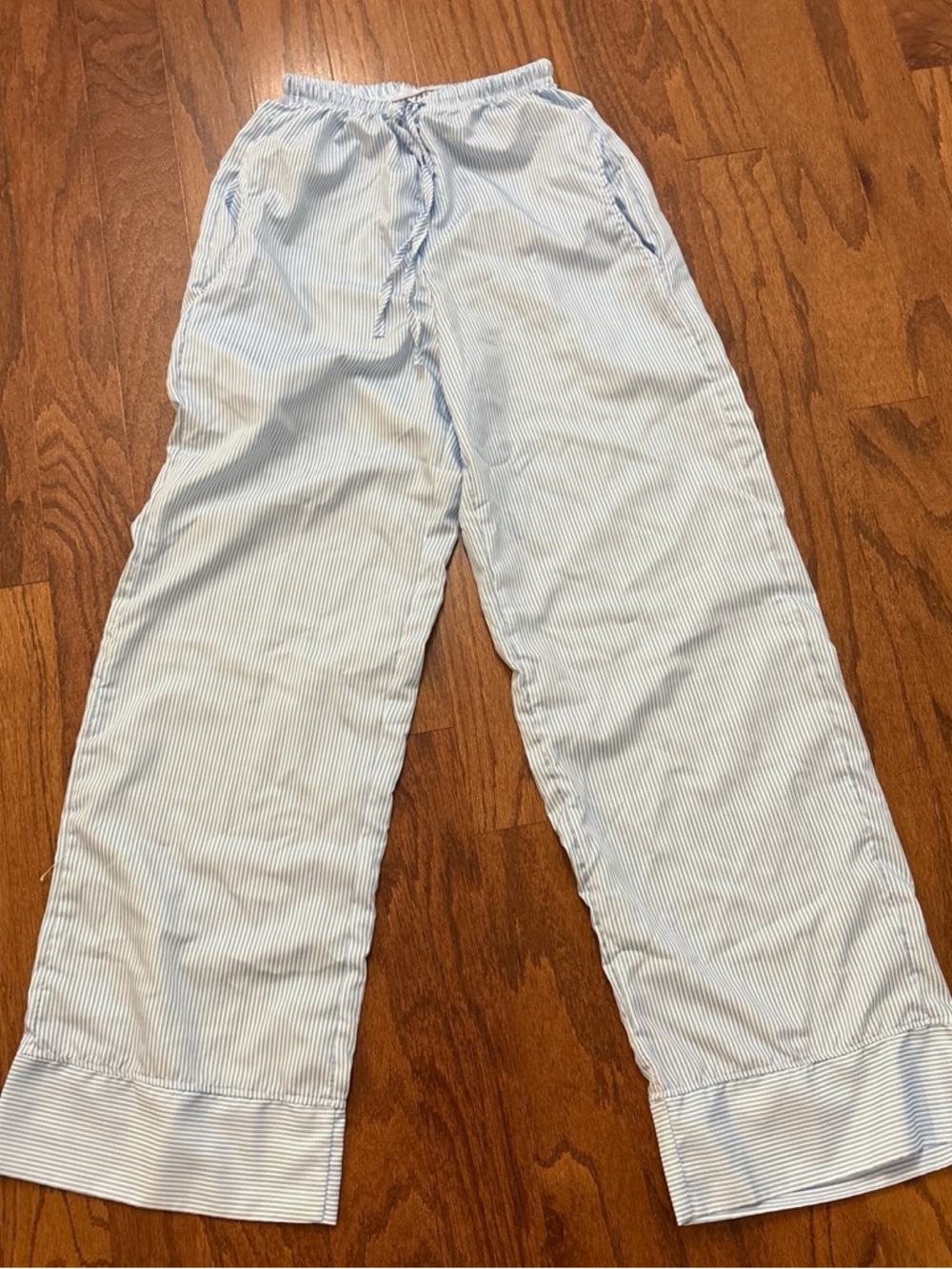 Light Blue Pinstripe Kids Casual Lounge Pants